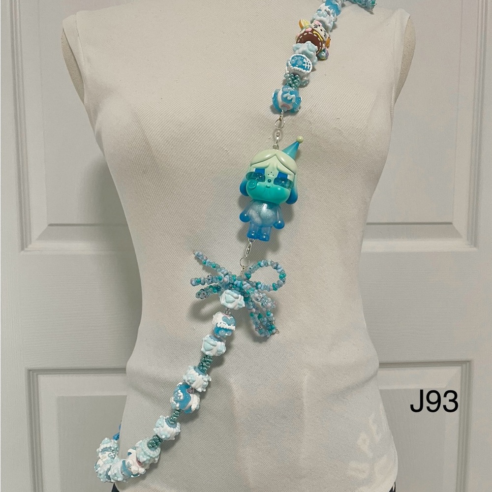 Handmade Crossbody Phone Strap with Figure Toy adjustable for Phone Lanyard,Bag
